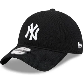 Petten gebogen zwart verstelbaar 9TWENTY Merino Wool Yarn van New York Yankees MLB van New Era