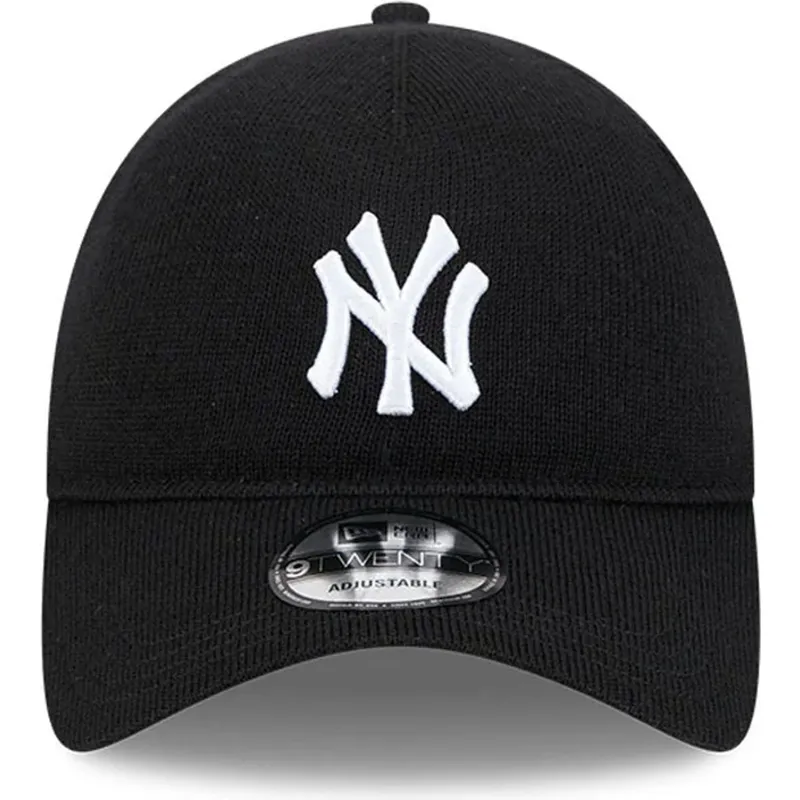 petten-gebogen-zwart-verstelbaar-9twenty-merino-wool-yarn-van-new-york-yankees-mlb-van-new-era