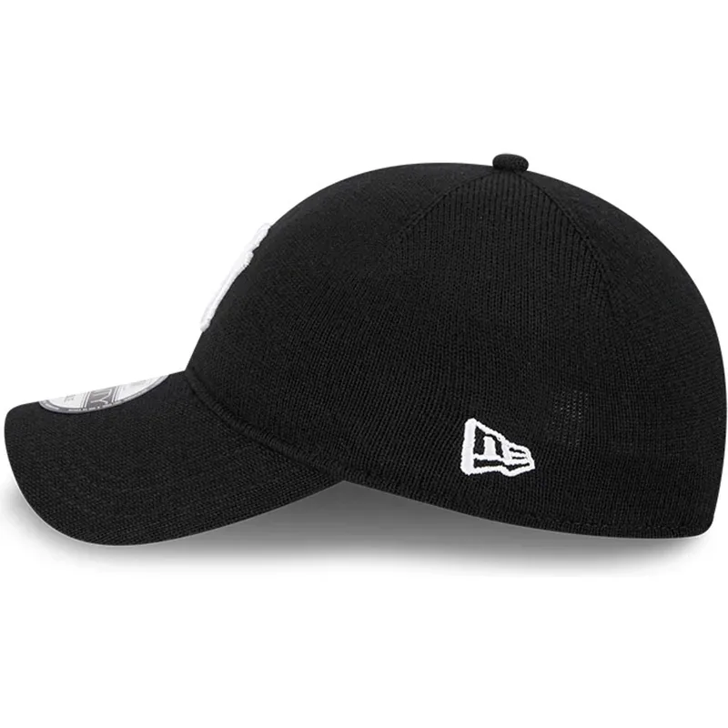 petten-gebogen-zwart-verstelbaar-9twenty-merino-wool-yarn-van-new-york-yankees-mlb-van-new-era
