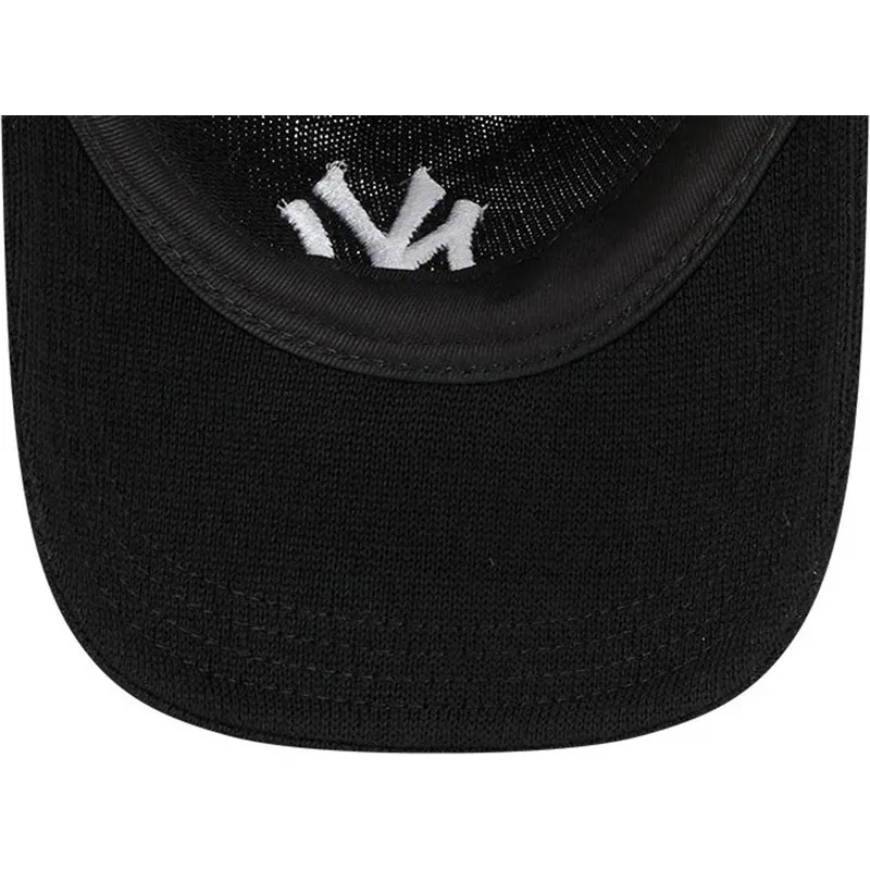 petten-gebogen-zwart-verstelbaar-9twenty-merino-wool-yarn-van-new-york-yankees-mlb-van-new-era