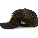 petten-gebogen-zwart-fitted-59fifty-low-profile-floral-cord-three-looms-printed-corduroy-van-oakland-athletics-mlb-van-new-era