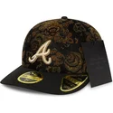 petten-gebogen-zwart-fitted-59fifty-low-profile-floral-cord-three-looms-printed-corduroy-van-atlanta-braves-mlb-van-new-era