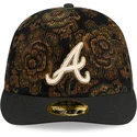 petten-gebogen-zwart-fitted-59fifty-low-profile-floral-cord-three-looms-printed-corduroy-van-atlanta-braves-mlb-van-new-era