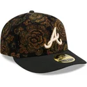 petten-gebogen-zwart-fitted-59fifty-low-profile-floral-cord-three-looms-printed-corduroy-van-atlanta-braves-mlb-van-new-era