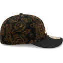 petten-gebogen-zwart-fitted-59fifty-low-profile-floral-cord-three-looms-printed-corduroy-van-atlanta-braves-mlb-van-new-era