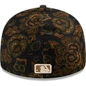 petten-gebogen-zwart-fitted-59fifty-low-profile-floral-cord-three-looms-printed-corduroy-van-detroit-tigers-mlb-van-new-era