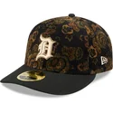 petten-gebogen-zwart-fitted-59fifty-low-profile-floral-cord-three-looms-printed-corduroy-van-detroit-tigers-mlb-van-new-era
