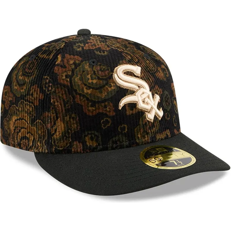 petten-gebogen-zwart-fitted-59fifty-low-profile-floral-cord-three-looms-printed-corduroy-van-chicago-white-sox-mlb-van-new-era petten-gebogen-zwart-fitted-59fifty-low-profile-floral-cord-three-looms-printed-corduroy-van-chicago-white-sox-mlb-van-new-era