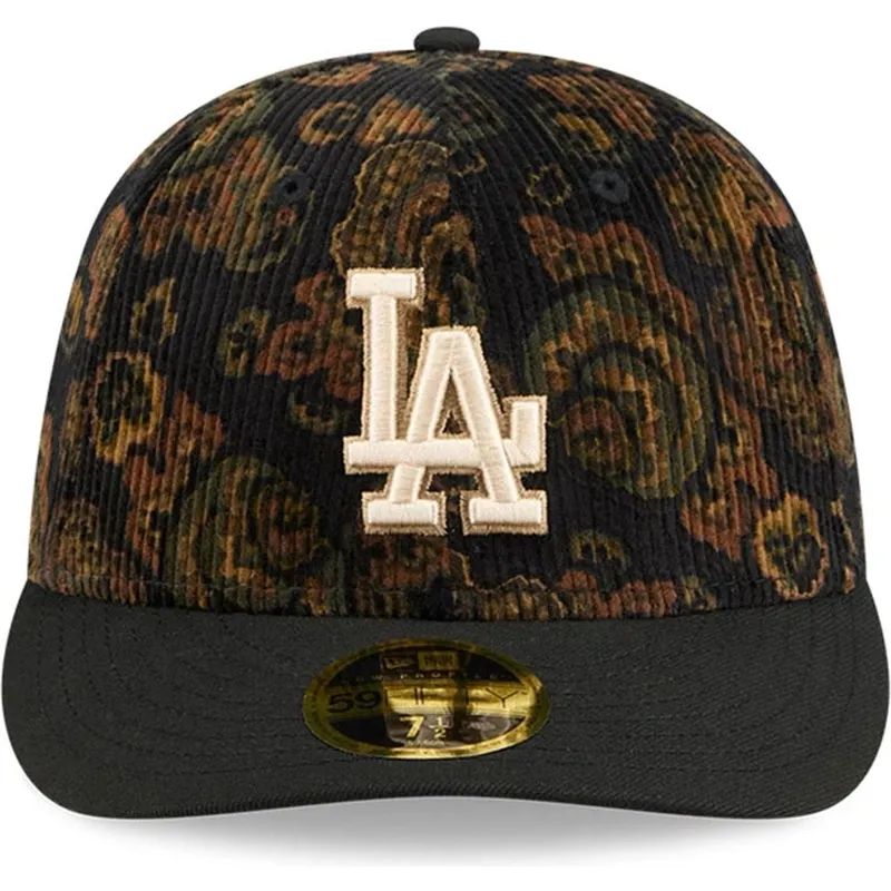 petten-gebogen-zwart-fitted-59fifty-low-profile-floral-cord-three-looms-printed-corduroy-van-los-angeles-dodgers-mlb-van-new-era petten-gebogen-zwart-fitted-59fifty-low-profile-floral-cord-three-looms-printed-corduroy-van-los-angeles-dodgers-mlb-van-new-era