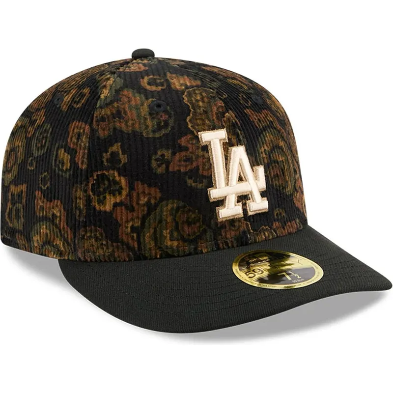 petten-gebogen-zwart-fitted-59fifty-low-profile-floral-cord-three-looms-printed-corduroy-van-los-angeles-dodgers-mlb-van-new-era petten-gebogen-zwart-fitted-59fifty-low-profile-floral-cord-three-looms-printed-corduroy-van-los-angeles-dodgers-mlb-van-new-era