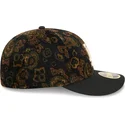 petten-gebogen-zwart-fitted-59fifty-low-profile-floral-cord-three-looms-printed-corduroy-van-los-angeles-dodgers-mlb-van-new-era