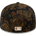 petten-gebogen-zwart-fitted-59fifty-low-profile-floral-cord-three-looms-printed-corduroy-van-los-angeles-dodgers-mlb-van-new-era