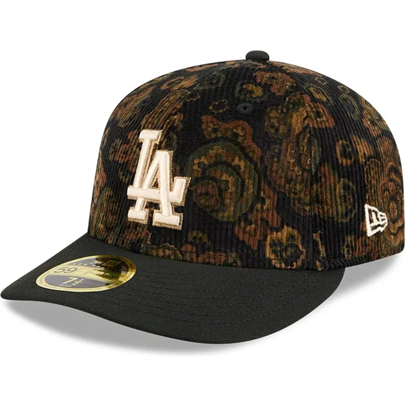 petten-gebogen-zwart-fitted-59fifty-low-profile-floral-cord-three-looms-printed-corduroy-van-los-angeles-dodgers-mlb-van-new-era petten-gebogen-zwart-fitted-59fifty-low-profile-floral-cord-three-looms-printed-corduroy-van-los-angeles-dodgers-mlb-van-new-era