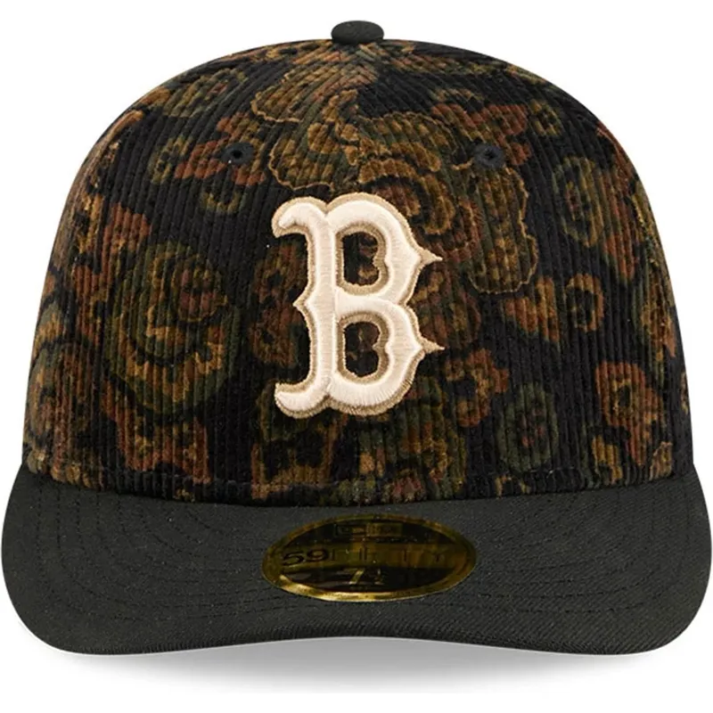 petten-gebogen-zwart-fitted-59fifty-low-profile-floral-cord-three-looms-printed-corduroy-van-boston-red-sox-mlb-van-new-era petten-gebogen-zwart-fitted-59fifty-low-profile-floral-cord-three-looms-printed-corduroy-van-boston-red-sox-mlb-van-new-era