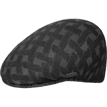 Baretten zwart Cross Weave 504 Black van Kangol