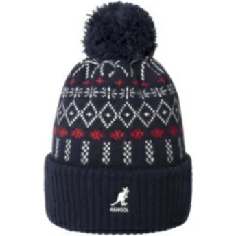 Mutsen pompon marineblauw Holiday Dk Blue van Kangol