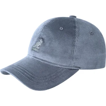 Petten gebogen blauw verstelbaar Cord Baseball Denim Blue van Kangol
