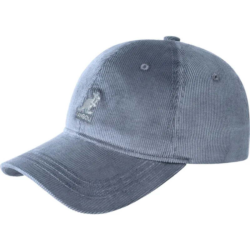 petten-gebogen-blauw-verstelbaar-cord-baseball-denim-blue-van-kangol