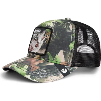 Petten gebogen camouflage snapback Lone Wolf Camouflage Seasonal Real Tree The Farm van Goorin Bros.