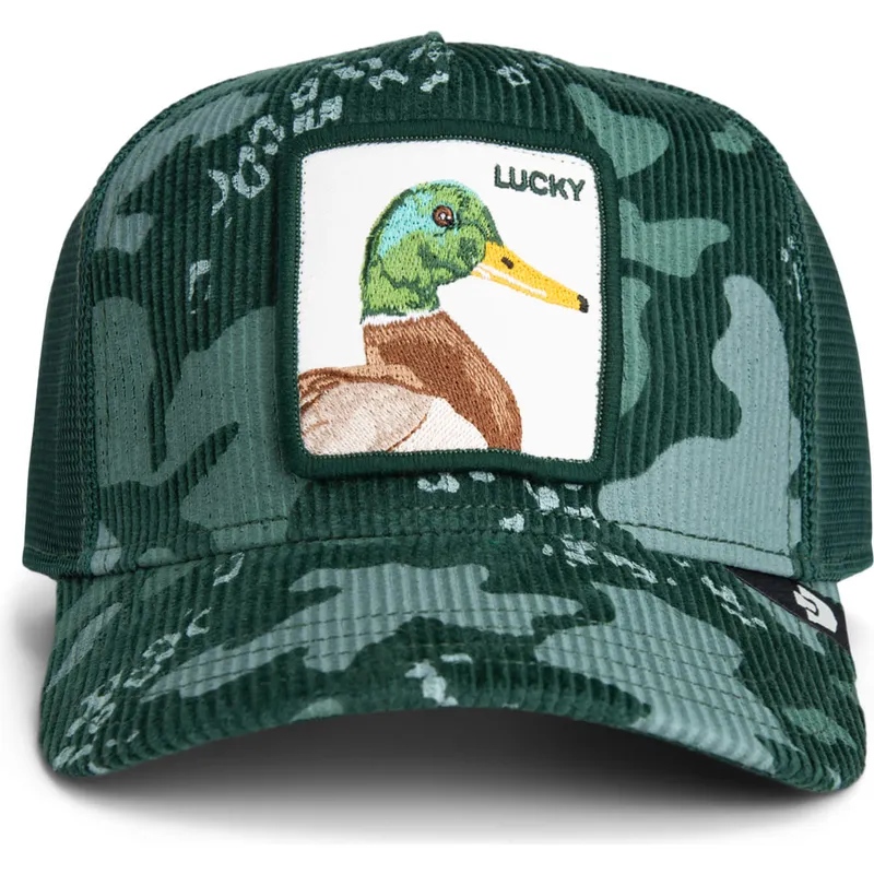 petten-gebogen-groen-snapback-lucky-duck-corduroy-camo-the-farm-van-goorin-bros
