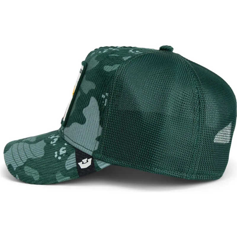 petten-gebogen-groen-snapback-lucky-duck-corduroy-camo-the-farm-van-goorin-bros