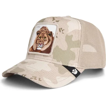 Petten gebogen beige snapback King Corduroy Camo The Farm van Goorin Bros.