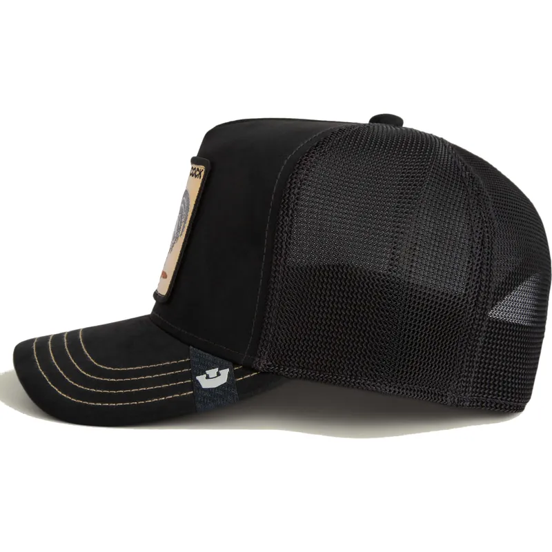 petten-gebogen-zwart-snapback-cock-golden-suede-the-farm-van-goorin-bros