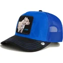 petten-gebogen-blauw-snapback-flex-suede-the-farm-van-goorin-bros