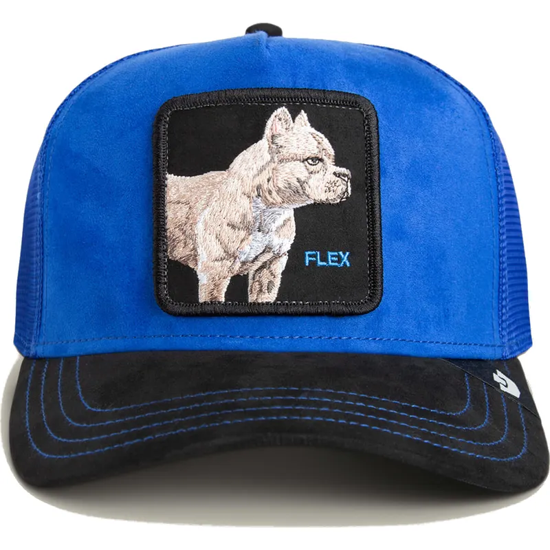 petten-gebogen-blauw-snapback-flex-suede-the-farm-van-goorin-bros petten-gebogen-blauw-snapback-flex-suede-the-farm-van-goorin-bros