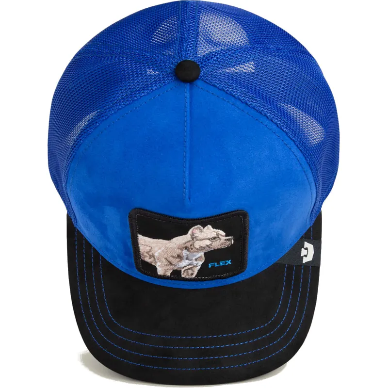 petten-gebogen-blauw-snapback-flex-suede-the-farm-van-goorin-bros petten-gebogen-blauw-snapback-flex-suede-the-farm-van-goorin-bros