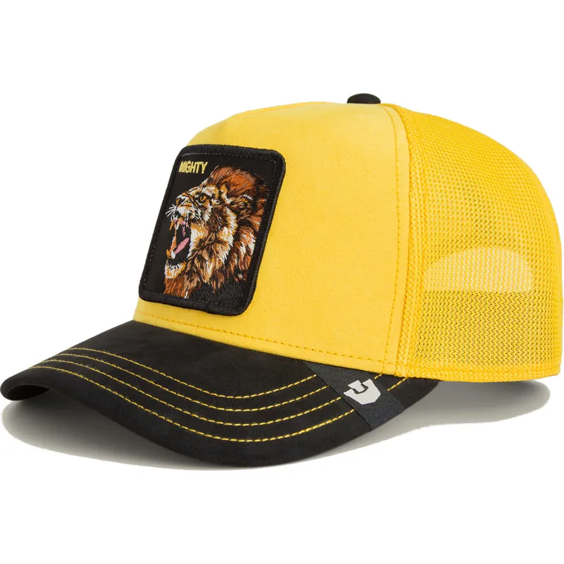 petten-gebogen-geel-snapback-mighty-lion-suede-the-farm-van-goorin-bros
