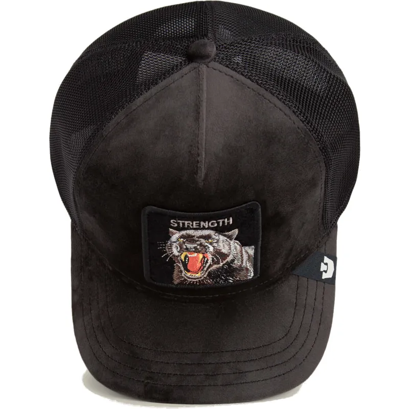petten-gebogen-zwart-snapback-strength-panther-velour-the-farm-van-goorin-bros