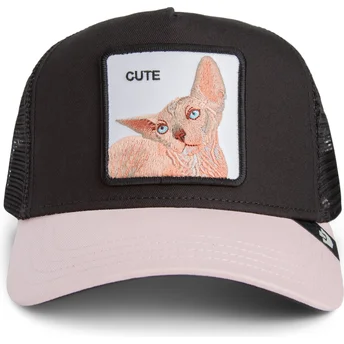 Petten gebogen zwart snapback Cute The Sphynx Sport The Farm van Goorin Bros.