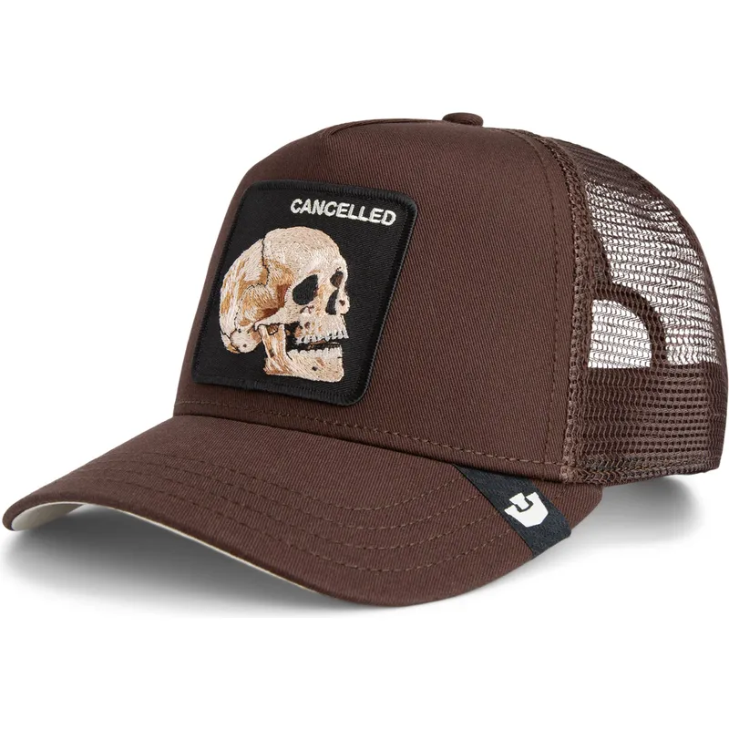 petten-gebogen-bruin-snapback-the-cancelled-skull-grit-the-farm-van-goorin-bros