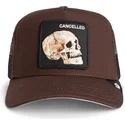 petten-gebogen-bruin-snapback-the-cancelled-skull-grit-the-farm-van-goorin-bros