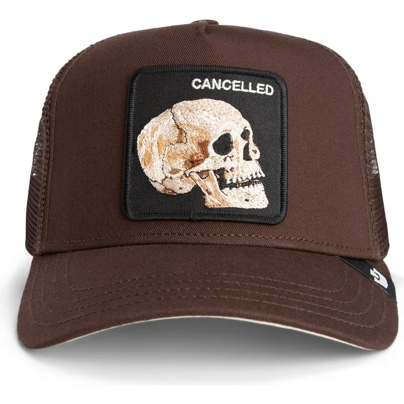 petten-gebogen-bruin-snapback-the-cancelled-skull-grit-the-farm-van-goorin-bros
