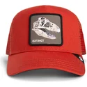 petten-gebogen-rood-snapback-the-extinct-skull-grit-the-farm-van-goorin-bros