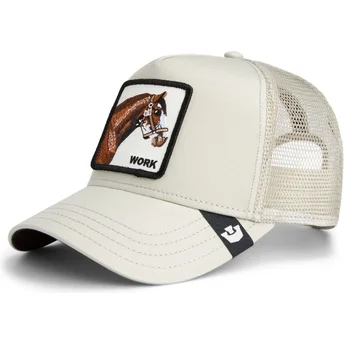Petten gebogen wit snapback Work Horse Grit The Farm van Goorin Bros.