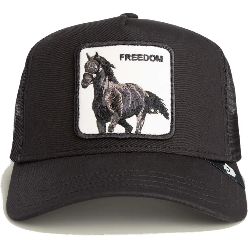 petten-gebogen-zwart-snapback-freedom-grit-the-farm-van-goorin-bros