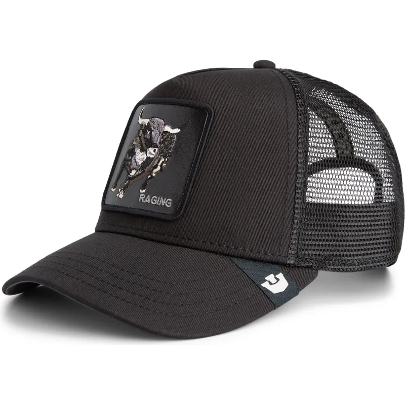 petten-gebogen-zwart-snapback-raging-the-farm-van-goorin-bros
