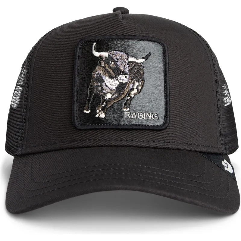 petten-gebogen-zwart-snapback-raging-the-farm-van-goorin-bros