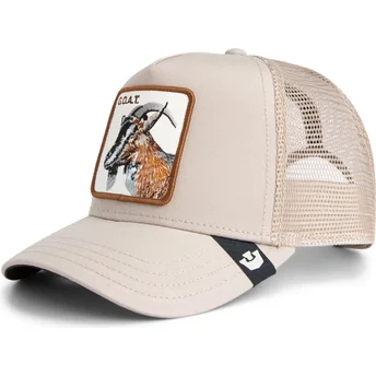 Petten gebogen beige snapback Goat The Farm van Goorin Bros.