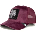 petten-gebogen-rood-snapback-savage-tiger-velour-the-farm-van-goorin-bros