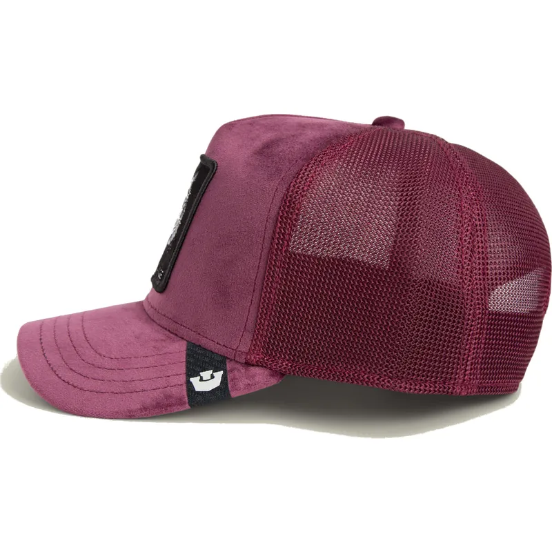 petten-gebogen-rood-snapback-savage-tiger-velour-the-farm-van-goorin-bros
