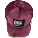petten-gebogen-rood-snapback-savage-tiger-velour-the-farm-van-goorin-bros