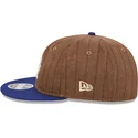 petten-plat-bruin-verstelbaar-9fifty-retro-crown-wool-pinstripe-van-los-angeles-dodgers-mlb-van-new-era