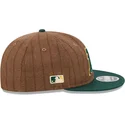 petten-plat-bruin-verstelbaar-9fifty-retro-crown-wool-pinstripe-van-oakland-athletics-mlb-van-new-era