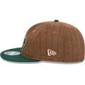 petten-plat-bruin-verstelbaar-9fifty-retro-crown-wool-pinstripe-van-oakland-athletics-mlb-van-new-era