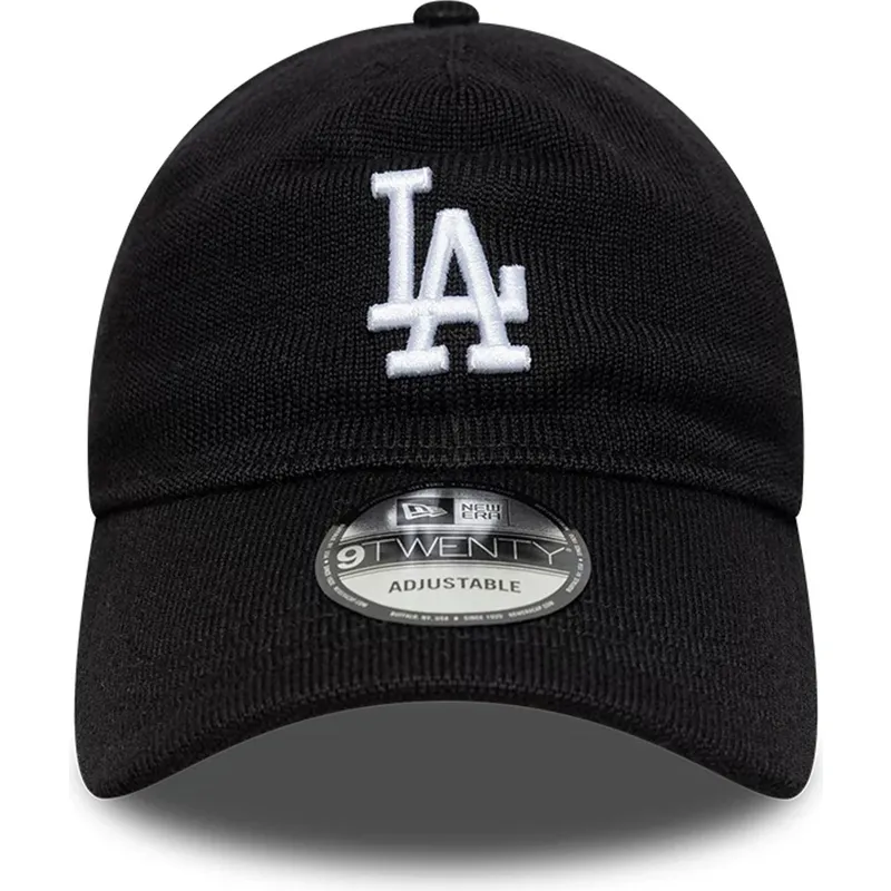 petten-gebogen-zwart-verstelbaar-9twenty-merino-wool-van-los-angeles-dodgers-mlb-van-new-era