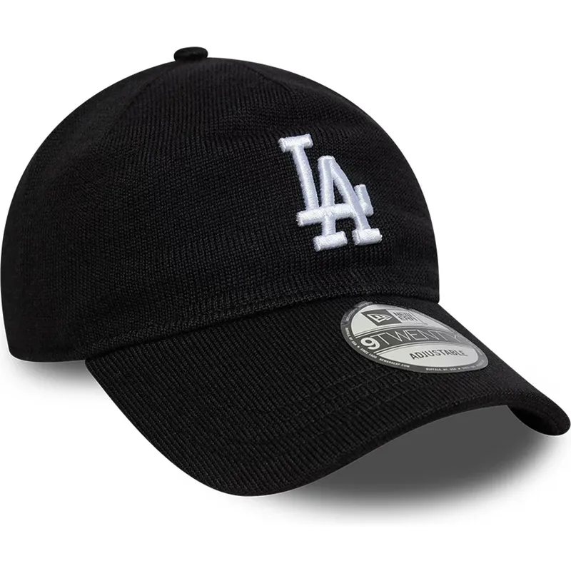 petten-gebogen-zwart-verstelbaar-9twenty-merino-wool-van-los-angeles-dodgers-mlb-van-new-era